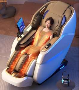 كرسي تدليك فاخر كبير الحجم رباعي الأبعاد للمنزل مع حركة مزدوجة للجسم بالكامل ومسار SL وخاصية انعدام الجاذبية وتصميم فاخر على شكل كابينة فضائية - Product Image 5