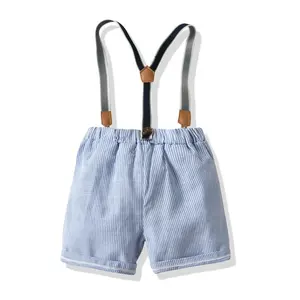 Jumpsuit Suspender Bayi Laki-laki, Baju Denim Suspender Warna-warni untuk Bayi Laki-laki