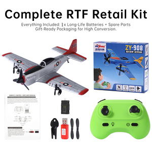 ZHIYANG ZY-908 <span class=keywords><strong>Aereo</strong></span> RC ad Ala Fissa in Schiuma - Giocattolo Volante con Telecomando Wireless, Motore a Cuscinetto a Vuoto, Adatto ai Principianti, Aeroplano Elettrico da Esterno - Product Image 6