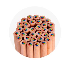 Cheap Price <b>Rainbow</b> 4 Colors Lead <b>Wooden</b> Pencil for Kids Student Stationery Gift - Product Image 2