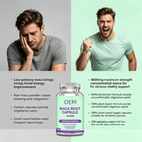 Maca en Gélules Végétales OEM 4800 mg Force Maximale 120 Capsules pour la Performance Physique, l'Énergie et le Soutien Immunitaire – Complément Alimentaire