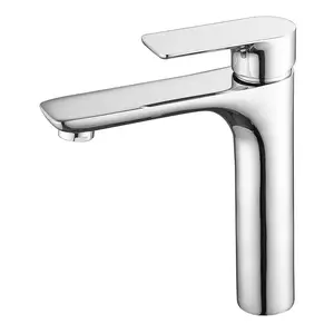 Best Selling Hot Sales Solid Brass Chrome Color Lavatory Basin Hot And Cold Water Faucet Tap