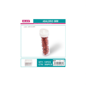 Perline Ilan Abalorio da 8 mm color caffè per la creazione di gioielli - Product Image 3