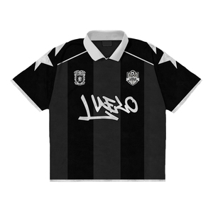 사용자 정의 도매 로고 자수 확인 승화 저지 축구 열 전달 스포츠 레트로 축구 티셔츠 - Product Image 1
