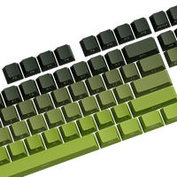Akko orman degrade klavye tuş takımı Shine-Through yan baskılı 135-Key MX anahtarı uyumlu Keycaps