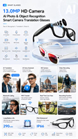 Lunettes Intelligentes à Charge Magnétique 13 M Pixels, Assistant IA, Double Micro, Enregistrement EIS en Temps Réel, Son Stéréo, W620PRO
