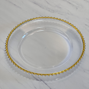 Platos de Presentación Dorados de Arrecife para Cena, Cargadores de Oro para Decoración de Bodas de Plástico Acrílico Elegante al Por Mayor - Product Image 3