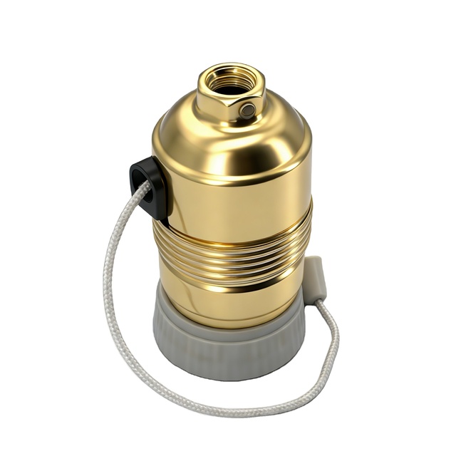 Aota E27 E26 Solid Brass Light Socket Vintage Industrial Pendant Lamp Holder 220-250V
