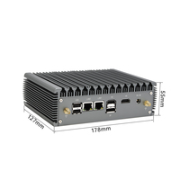Mini PC compact sans ventilateur OEM N100 puissant, design robuste, triple affichage 4K, ports d'entrée/sortie riches pour affichage numérique et kiosque