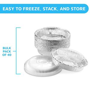 7 Inch Round Foil Pan For Air Fryer Barbecue Baking Disposable Aluminum Container - Product Image 4