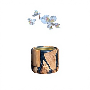 Quemador de Incienso de Lujo de Resina Epoxi y Madera Natural Riverstone – Soporte Artesanal Hecho a Mano para Varillas y Conos de Incienso para Meditación - Product Image 1