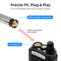 Antena Táctica Telescópica de Polarización Vertical para Exteriores, Walkie Talkie, Conector BNC 4G, Ganancia de 3.0/5.5dbi, 10W
