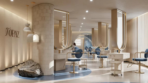 Modern Hair Salon Furniture with LED Lighting | Custom Luxury Beauty Hair Shop Interior Design & Fashion Spa Beauty Salon Decor - Product Image 3