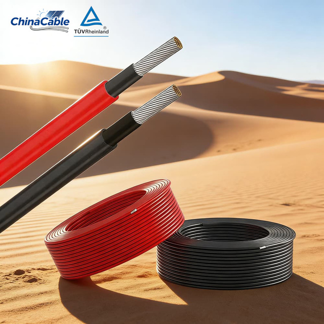 IEC 62930 6mm² 1C Solar Cable DC 1500V Tinned Copper Wire for Residential Solar Farms Cable 1.5mm² 4mm²