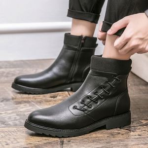 Botas Casuales Negras de Caña Alta para Hombre, Botas de Nieve, Zapatillas Deportivas para Hombre - Product Image 5