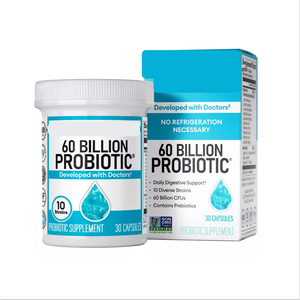 Vente en gros de probiotiques BIOCRICH 60 milliards d'UFC, soutien immunitaire pour adultes, capsules de probiotiques, capsules de psyllium - Product Image 1