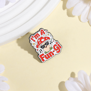 I'm Fun-<span class=keywords><strong>Gi</strong></span> Pun Pilz-Emaille-Anstecknadeln 3D Metall Niedliche Ausgefallene Pilz-Broschen Rucksack-Revers-Abzeichen Modeschmuck Geschenk für Freunde - Product Image 3