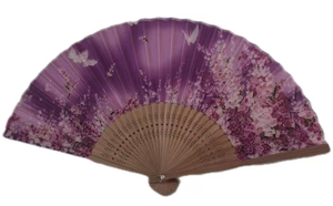 Abanico Plegable de Seda y Bambú Hecho a Mano para Baile, Juego de Roles, Bodas y Fiestas - Product Image 3