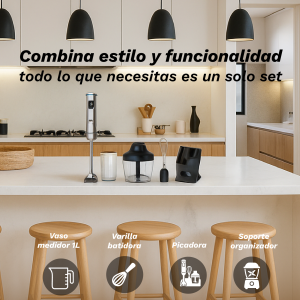 Frullatore manuale Grunkel 2000W con funzione Turbo e accessori per preparare frullati - Product Image 3