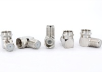 Conector de cable coaxial RG6/RG59 F Adaptadores y conectores RF Conector de ángulo recto macho a hembra F