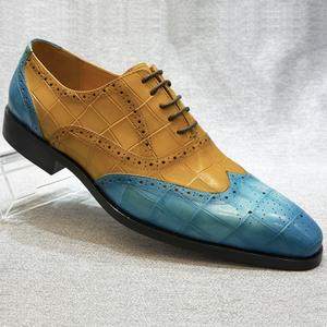Chaussures Derby Brogue en Cuir Pleine Fleur Haut de Gamme pour Hommes, Décontractées, Respirantes, à Lacets, Imprimées au Laser, Semelle Souple - Product Image 3