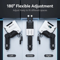Pengisi Daya Mobil Retractable Tipe C Adaptor Pengisi Daya Aksesoris Elektronik untuk Ponsel Pilihan Multi Warna Pasokan Langsung Pabrik