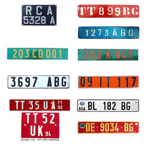 <span class=keywords><strong>Plaque</strong></span> <span class=keywords><strong>d</strong></span>'<span class=keywords><strong>immatriculation</strong></span> vierge personnalisée par sublimation, directement de l'usine, pour <span class=keywords><strong>la</strong></span> République centrafricaine - Product Image 3