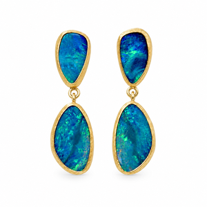 Orecchini Ocean Blue Double Peak da donna, gioielli alla moda eleganti e scintillanti - Product Image 1