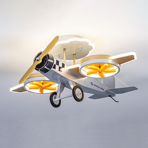 Lámpara de Techo LED de 60W para Habitación Infantil, con Tres Colores de Luz Regulable, Diseño de Avión de Dibujos Animados, para Dormitorio de Niños, Guardería, Jardín de Infancia - Product Image 3