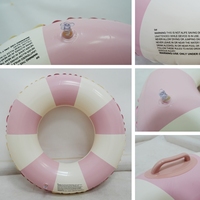 Bouée gonflable durable pour la natation, jouets aquatiques d'été, décoration de fête au bord de la piscine, anneau gonflable de couleur assortie pour enfants