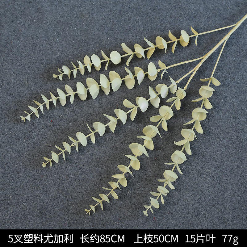 5ส้อมพลาสติกยูคาลิปตัสสีเขียว