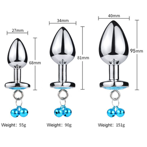 الأكثر مبيعًا جرس معدني على شكل قلب طقم سدادة للمؤخرة للنساء والرجال - Product Image 6