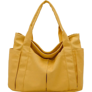 <b>Large</b>-Capacity Durable Foldable Casual <b>Tote</b> <b>Canvas</b> Hand <b>Bag</b> Zipper Closure Polyester Lining Portable Design for Art Students - Product Image 2
