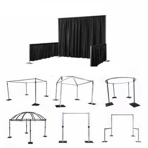 Sistema de Tuberías y Cortinas de Terciopelo Negro para Eventos Elegantes, Estructura Resistente, Kit Profesional de Tuberías y Cortinas, Fácil Montaje - Product Image 1