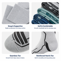Chaussettes de compression pour hommes, hauteur genou, jacquard géométrique, chaussettes de sport à compression pour la course à pied et le cyclisme