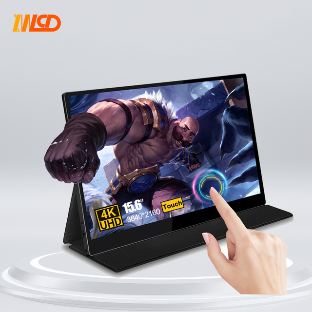 15.6 Inch LED 4K Portable Monitor with USB Type-C Capacitive Touchscreen and Aluminum Alloy Housing Business Series