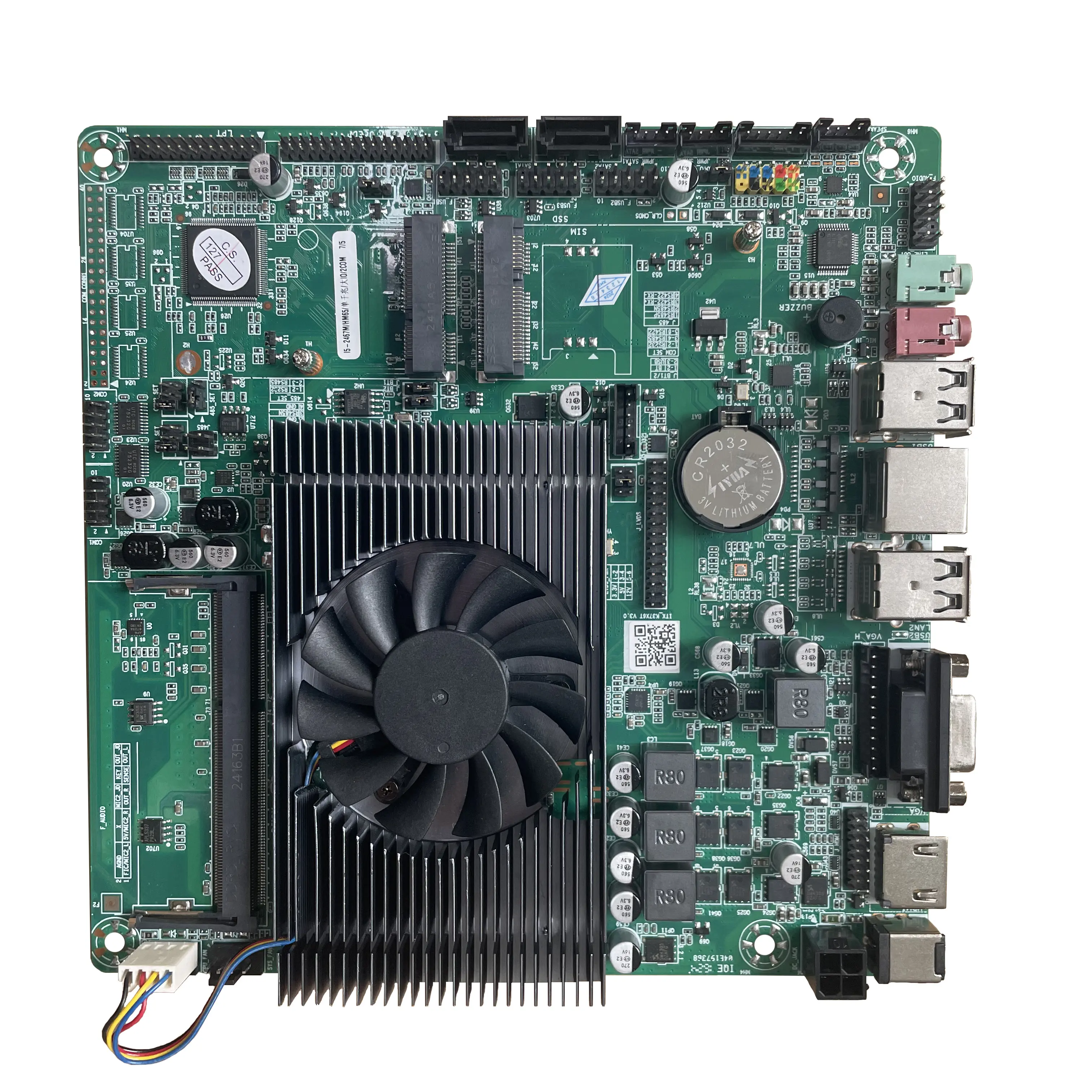 Itx-K37X6T HM65 HM77 Chipset Pos papan utama Intel 1007U/Core I3/I5/I7 DDR3 Mainboard Posbank Mini Motherboard ITX