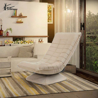 Chaise longue ergonomique pliable en tissu rembourré, confortable pour salon, design moderne, pour usage hôtelier, marque ODM