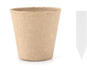 Pots de <span class=keywords><strong>fleurs</strong></span> ronds en papier biodégradables, organiques, jetables et compostables pour pépinière - Product Image 2