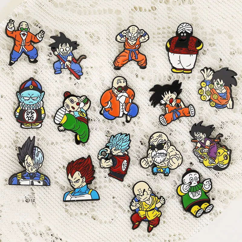 Ready to ship Japan anime cartoon metal brooch Japanese anime soft enamel pins custom design