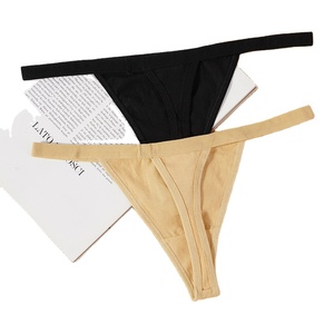 Đồ lót nữ gợi cảm kiểu T-back hàng ngày 100% <span class=keywords><strong>cotton</strong></span>, quần lót dây, quần G-<span class=keywords><strong>string</strong></span> cạp thấp dệt kim size XL cho người lớn - Product Image 6