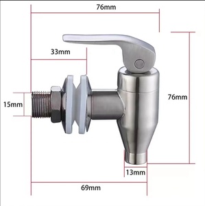 Robinet de remplacement en acier inoxydable brossé et vanne en céramique pour distributeur d'eau compatible avec le système Berkey et Gravity Filter - Product Image 2