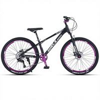 Vélo de montagne en alliage d'aluminium, cadre souple, 18 vitesses, selle confortable, léger, amortissement pneumatique, freins à double disque, 26 pouces, pas cher