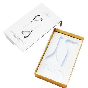 Benutzer definiertes Logo Leere <span class=keywords><strong>Gua</strong></span> <span class=keywords><strong>Sha</strong></span> Schubladen box für Jade Roller und Gesichts reiniger Schwamm mit Augen creme gefüttert - Product Image 3