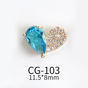 3D Metal Love Diamond Heart Nail Art Jewelry Colorido DIY Día de San Valentín Juego DE MANICURA - Product Image 5
