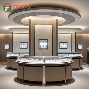 Vitrine de présentation de bijoux en bois avec éclairage LED, vitrine de luxe pour bijoux, présentoir haut de gamme - Product Image 3