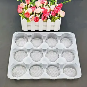 12 Gat Xiaolongbao Trays Plastic Wegwerp Magnetron Ondersteunende Anti-Freeze Voedsel Verpakking Pp Materiaal Platen