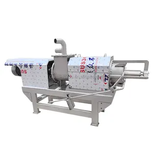 cow dung dewatering screw press manure dry and wet separator solid liquid separator dewatering drying machine