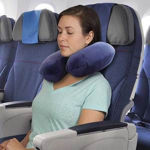 Oreiller de voyage en mousse à mémoire d'<span class=keywords><strong>avion</strong></span> en forme de U Support de <span class=keywords><strong>cou</strong></span> confortable avec fonction de roulement de maintien de compresse pour les longs vols - Product Image 5