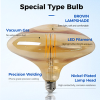 Lampe à filament de lustre de soucoupe volante E27 douille à vis pour restaurants et cafés, fournisseurs d'ampoules minimalistes en forme spéciale